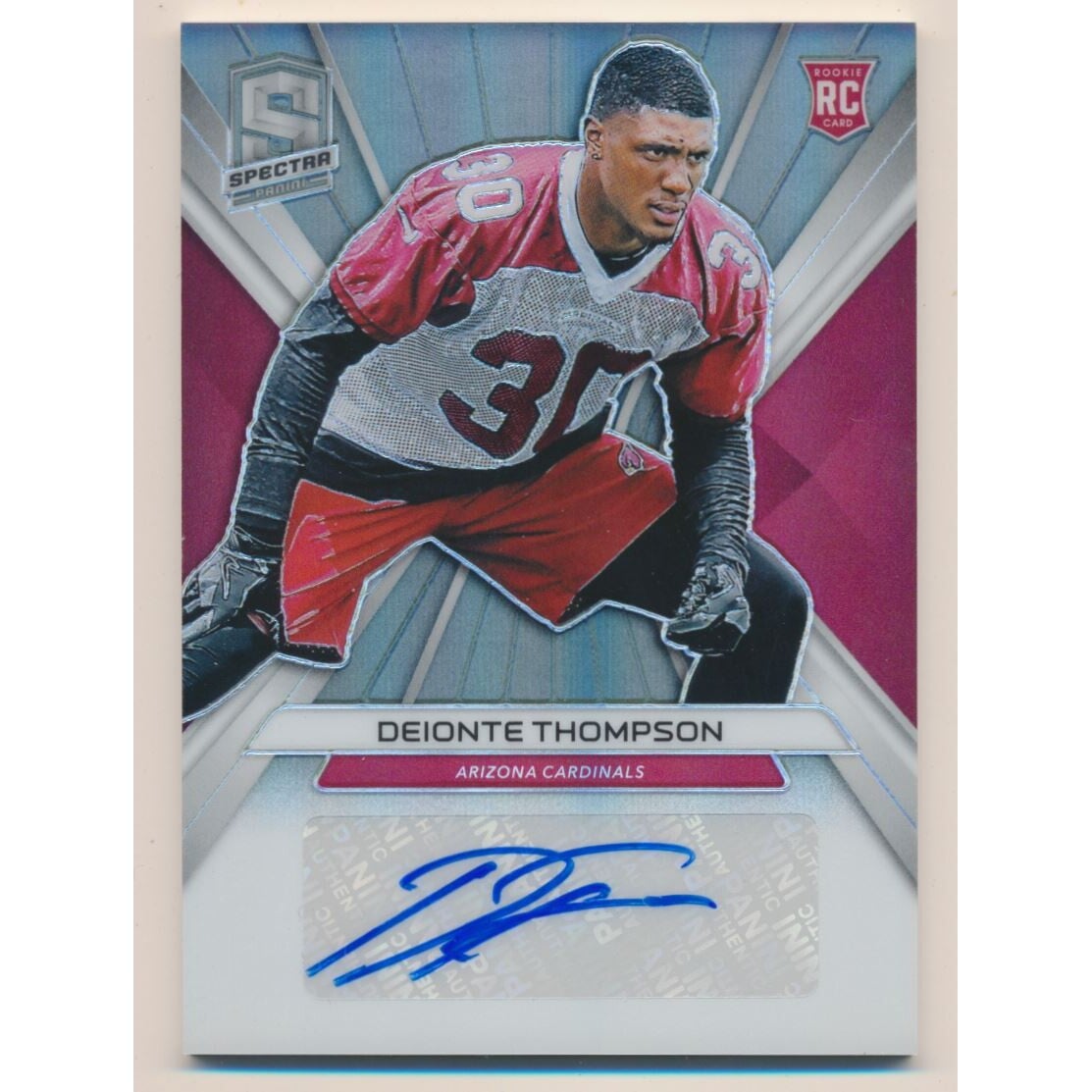 2019 Panini Spectra Rookie Autographs #25 Deionte Thompson. rookie card picture