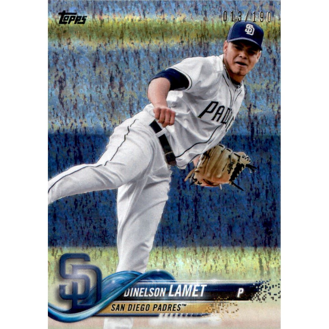 2018 Topps Factory Set Foilboard #97 Dinelson Lamet. rookie card picture