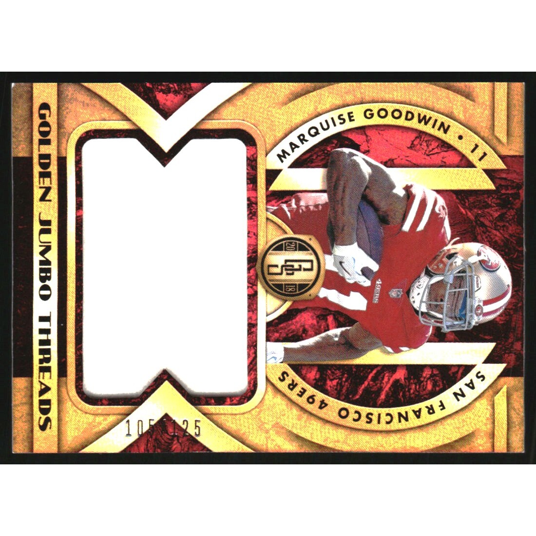 2018 Panini Gold Standard Golden Jumbo Threads #48 Marquise Goodwin/125