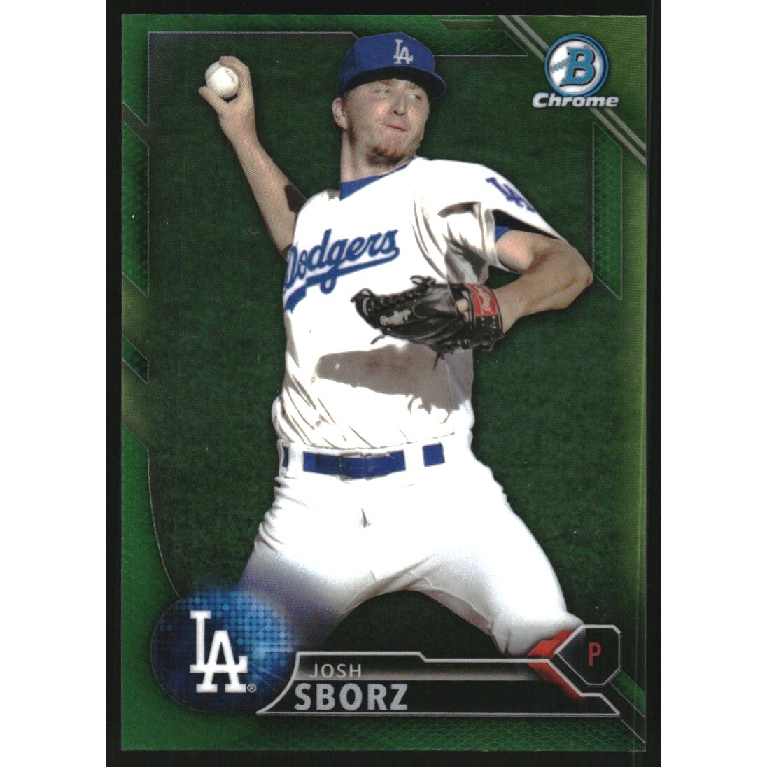 2016 Bowman Chrome Prospects Green Refractors #BCP209 Josh Sborz