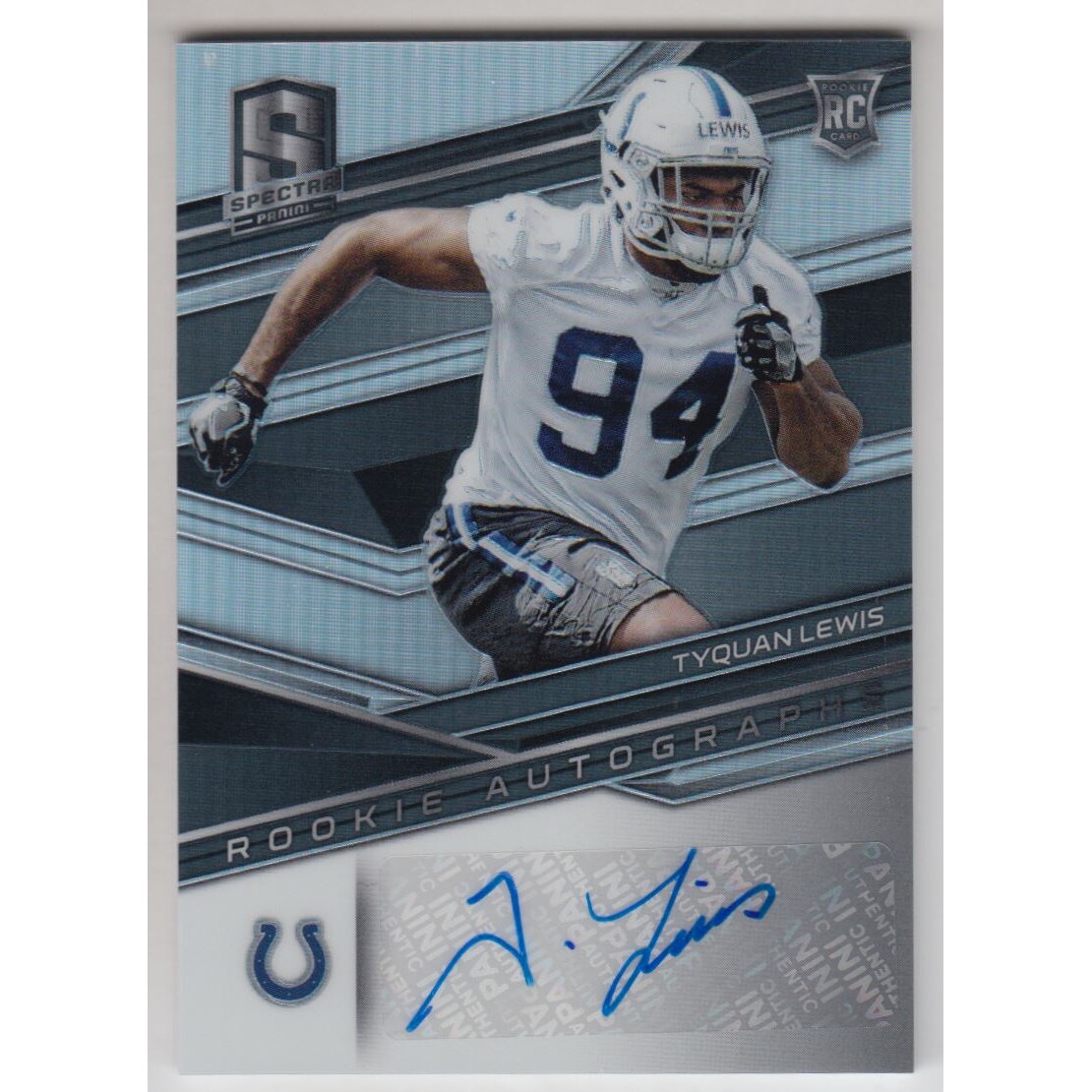 2018 Panini Spectra #193 Tyquan Lewis AU RC. rookie card picture