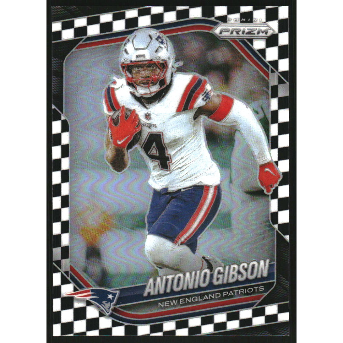 2025 Panini Prizm Prizms Black and White Checker #224 Antonio Gibson