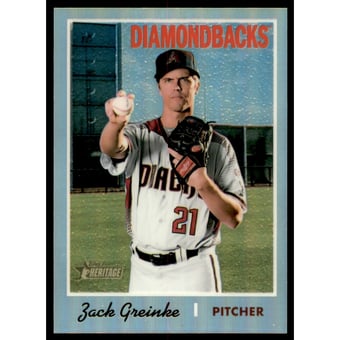 2019 Topps Heritage Chrome Refractors #THC442 Zack Greinke