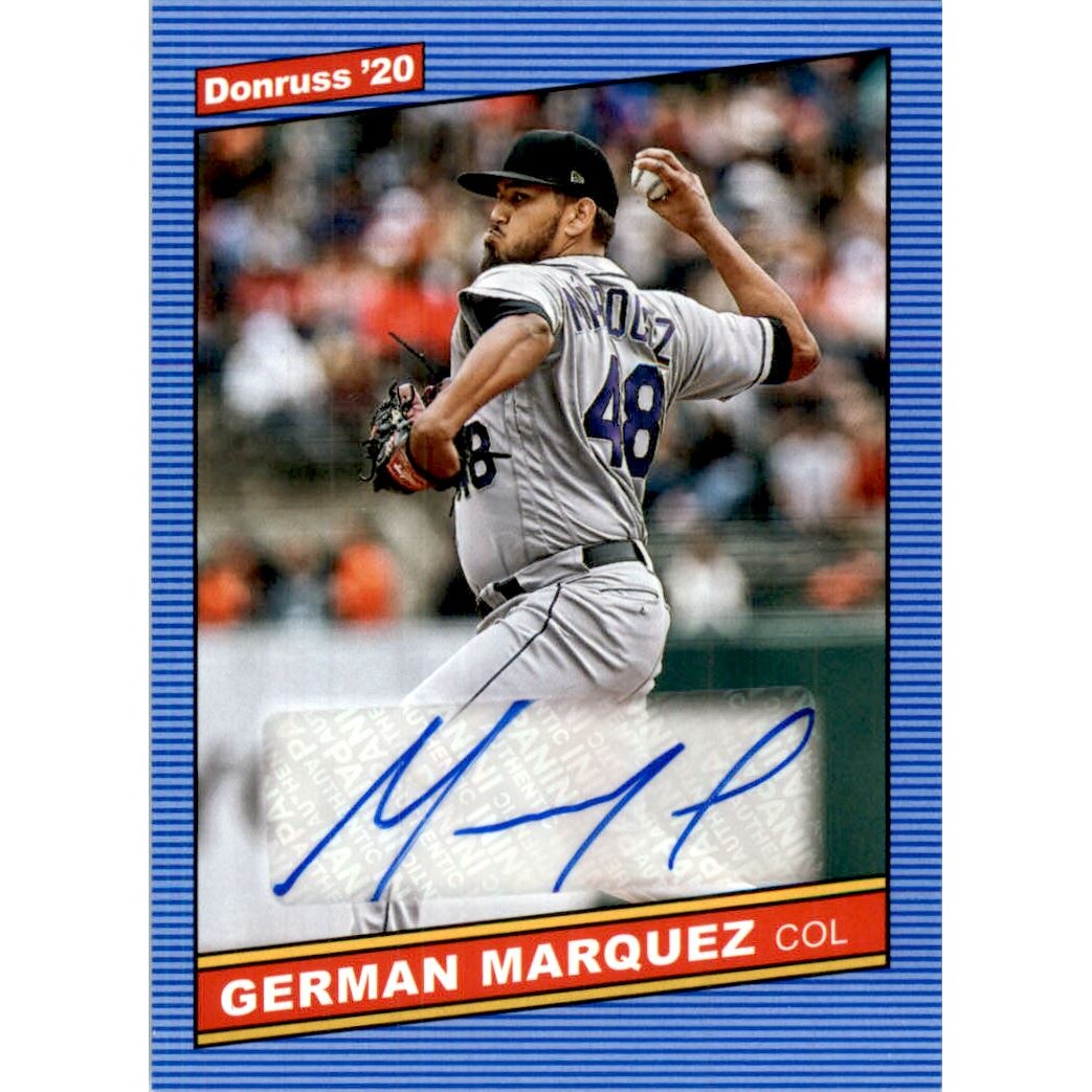 2020 Donruss Retro '86 Signatures #73 German Marquez. rookie card picture