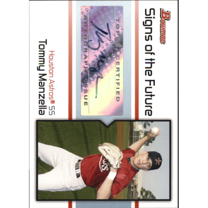 2008 Bowman Signs of the Future #TM Tommy Manzella. rookie card picture