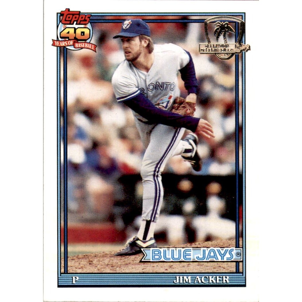 1991 Topps Desert Shield #71 Jim Acker. rookie card picture