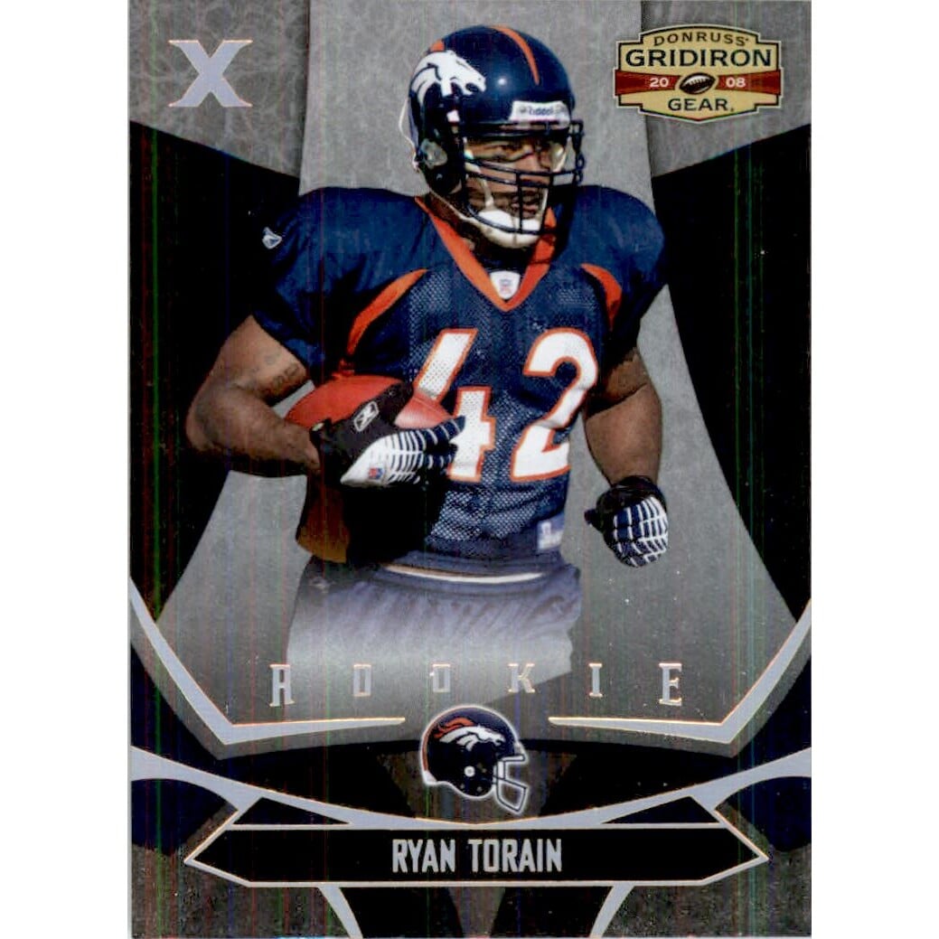2008 Donruss Gridiron Gear Gold Holofoil X's #185 Ryan Torain. rookie card picture