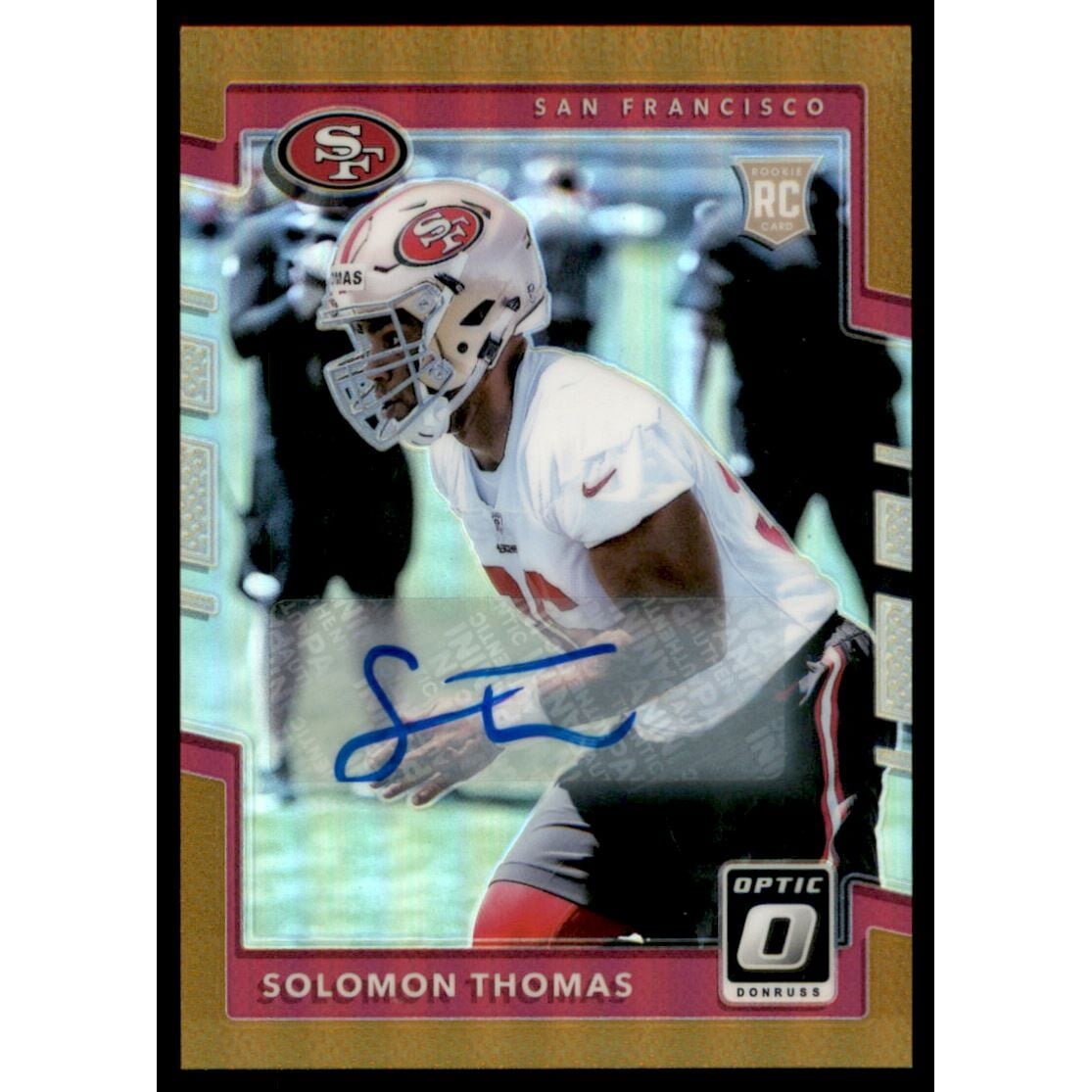 2017 Donruss Optic Rookie Autographs Bronze #116 Solomon Thomas. rookie card picture