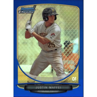 2013 Bowman Chrome Draft Draft Picks Blue Refractors #BDPP120 Justin Maffei