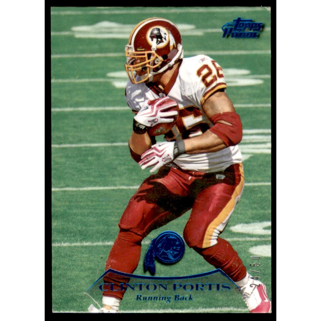 2010 Topps Prime Blue #39 Clinton Portis/50 2010 Topps Prime Blue #39 Clinton Portis/50