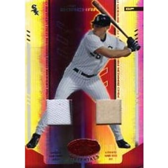 2004 Leaf Certified Materials Mirror Combo Red #100 Joe Borchard Bat-Jsy