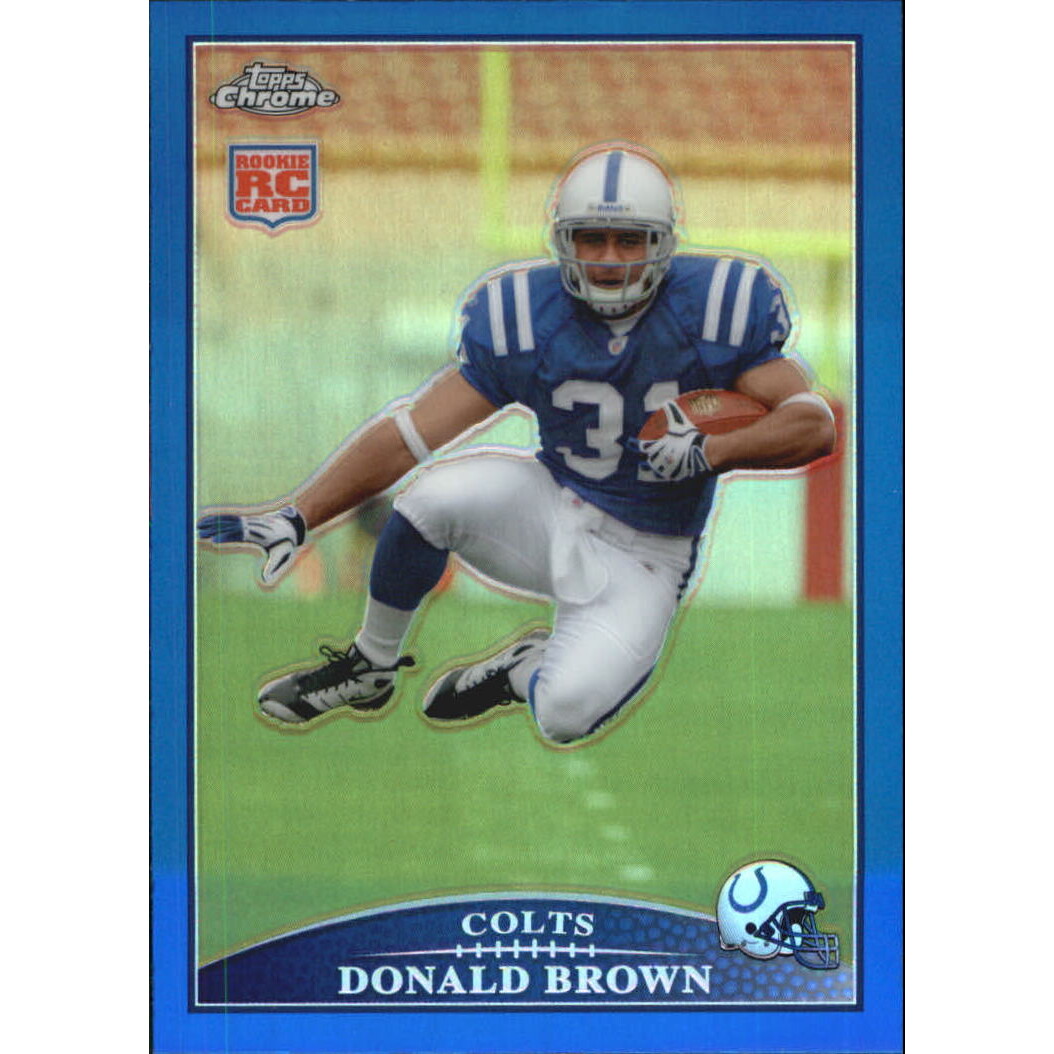 2009 Topps Chrome Blue Refractors #TC150 Donald Brown