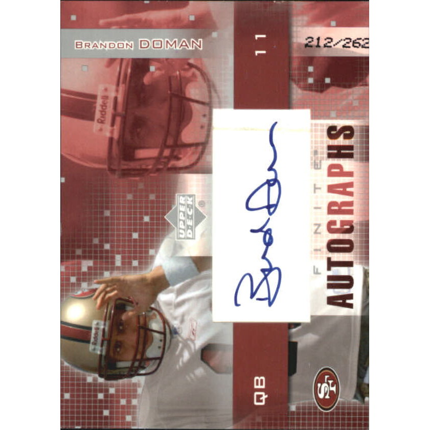 2003 Upper Deck Finite Autographs #BD Brandon Doman/262. rookie card picture