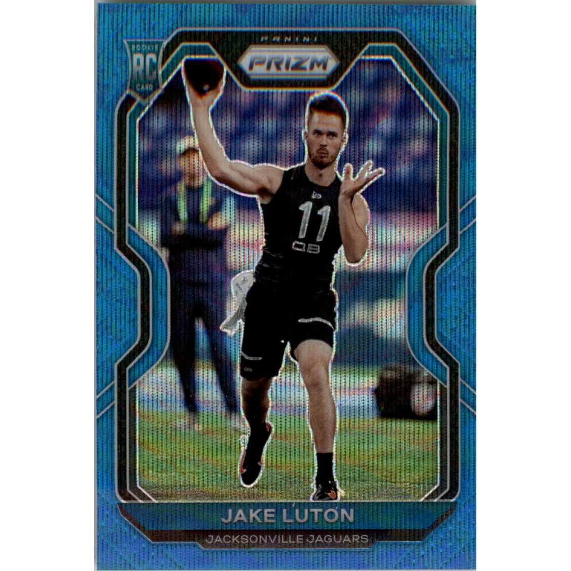 2020 Panini Prizm Prizms Blue Wave #354 Jake Luton. rookie card picture