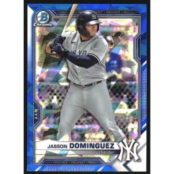 2021 Bowman Chrome Draft Sapphire #BDC77 Jasson Dominguez