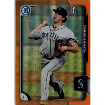 2015 Bowman Chrome Prospects Orange Wave Refractors #BCP164 Carson Smith