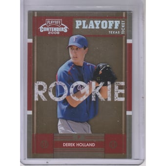 2008 Playoff Contenders Playoff Ticket #77 Derek Holland