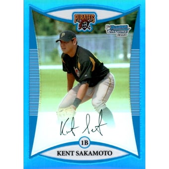 2008 Bowman Chrome Prospects Blue Refractors #BCP42 Kent Sakamoto