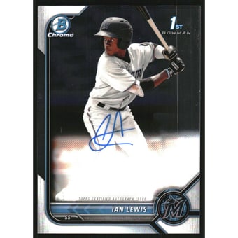 2022 Bowman Chrome Prospect Autographs #CPAIL Ian Lewis