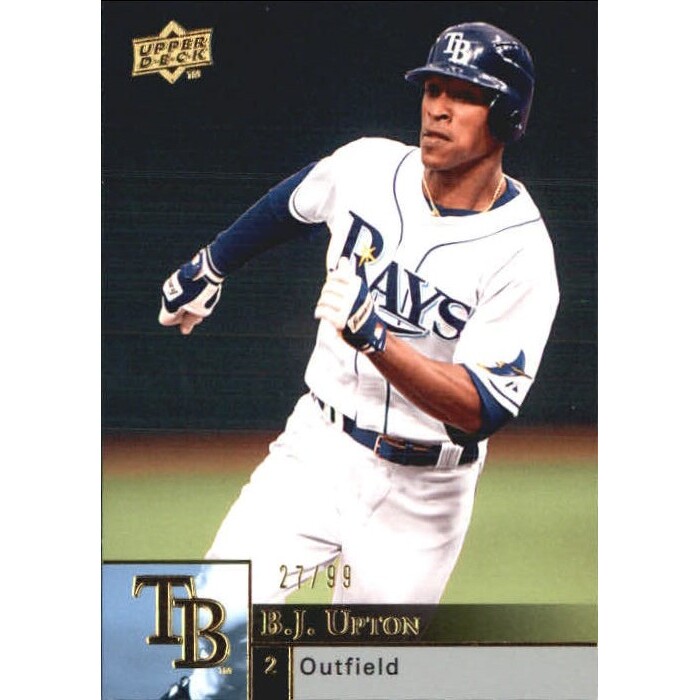 2009 Upper Deck Gold #896 B.J. Upton. rookie card picture
