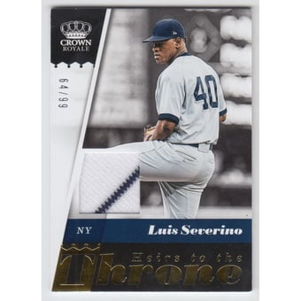 2018 Crown Royale Heirs to the Throne Materials Gold #15 Luis Severino/99