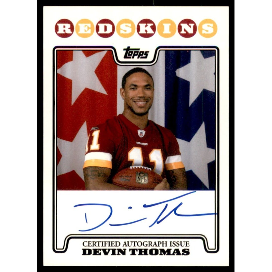 2008 Topps Rookie Premiere Autographs #RPADT Devin Thomas. rookie card picture