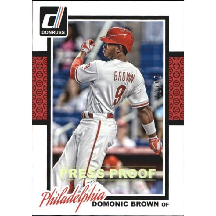 2014 Donruss Press Proofs Gold #153 Domonic Brown. rookie card picture