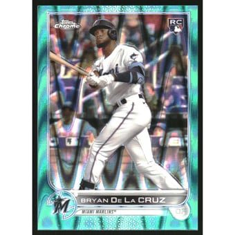 2022 Topps Chrome Sonic Aqua RayWave Refractors #216 Bryan De La Cruz