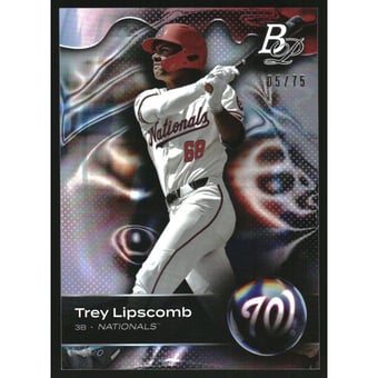 2023 Bowman Platinum Top Prospects Platinum Bar Foil #TOP39 Trey Lipscomb