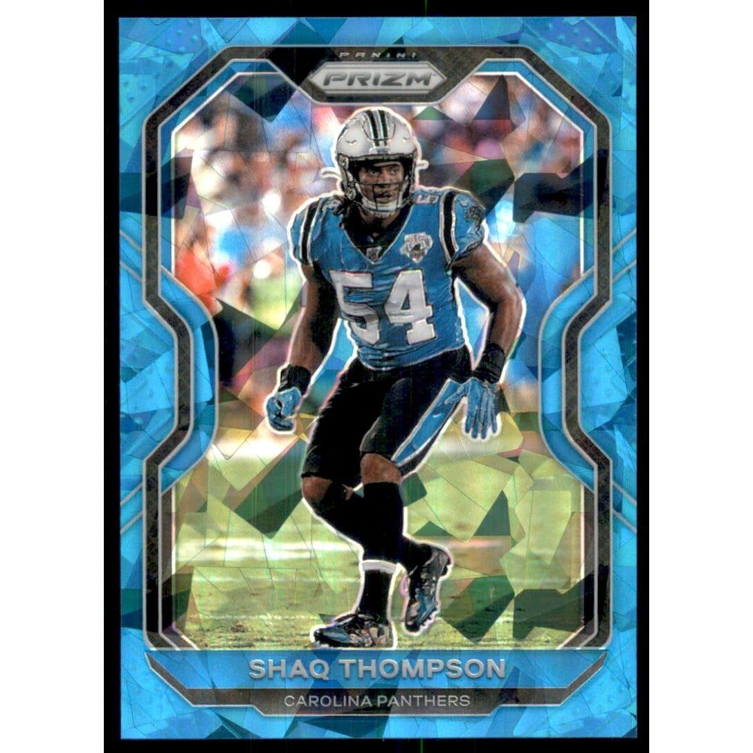 2020 Panini Prizm Prizms Blue Ice #242 Shaq Thompson. rookie card picture