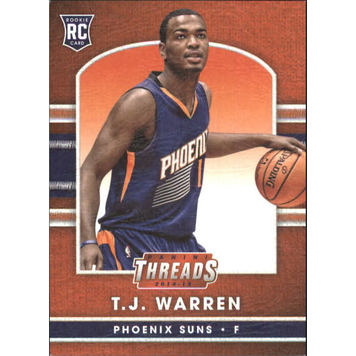 2014-15 Panini Threads #260 T.J. Warren LTHR RC 2014-15 Panini Threads #260 T.J. Warren LTHR RC