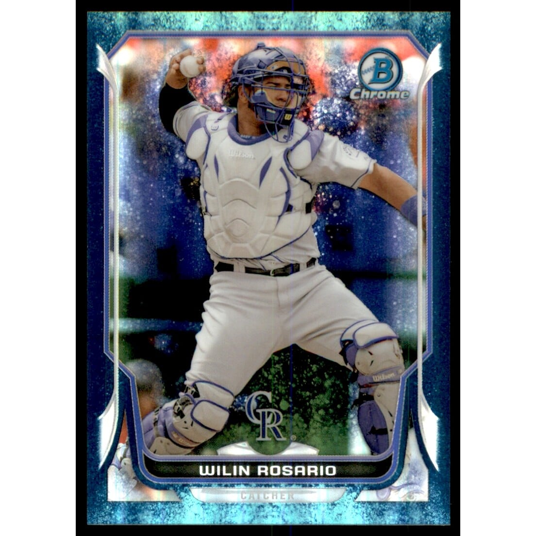 2014 Bowman Chrome Bubble Refractors #153 Wilin Rosario. rookie card picture