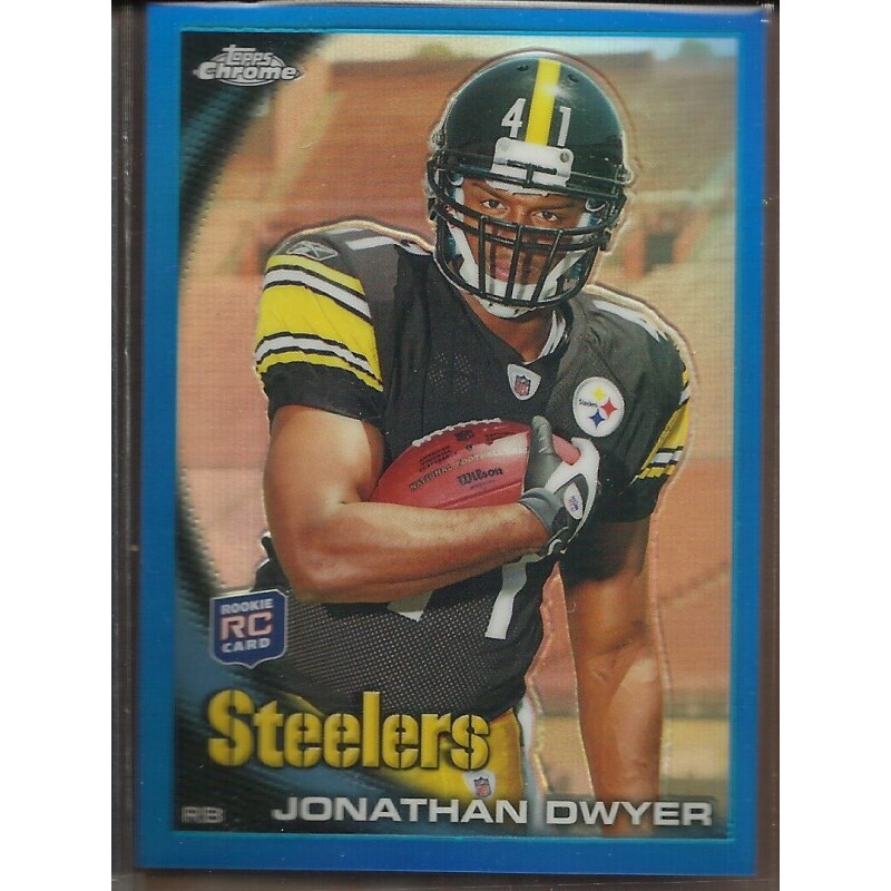 2010 Topps Chrome Blue Refractors #C16 Jonathan Dwyer. rookie card picture