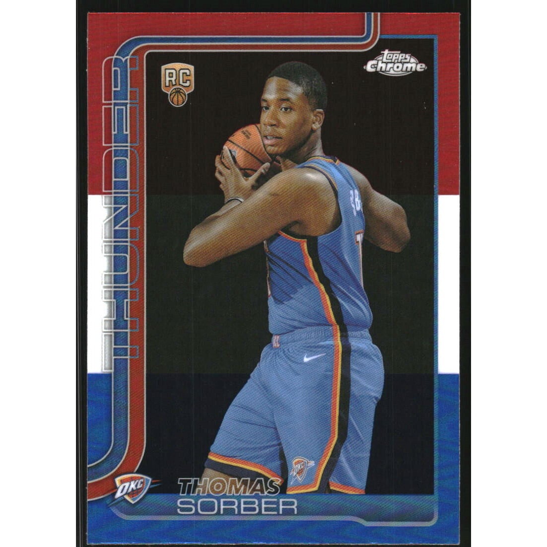 2025-26 Topps Chrome Red White and Blue Refractors #265 Thomas Sorber