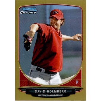 2013 Bowman Chrome Mini Gold Refractors #154 David Holmberg