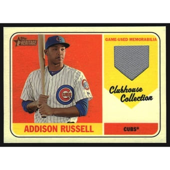 2018 Topps Heritage Clubhouse Collection Relics #CCRARU Addison Russell