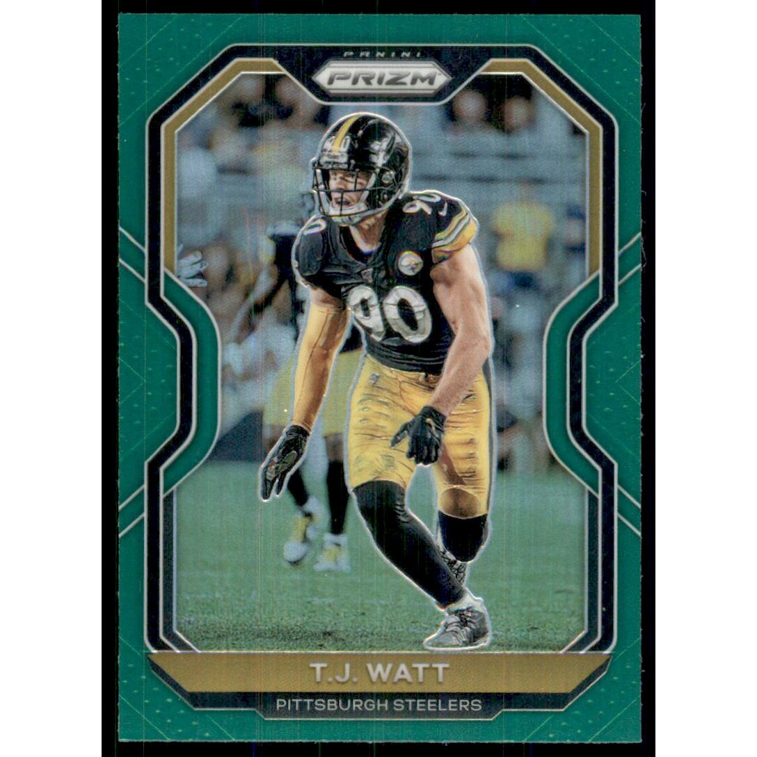 2020 Panini Prizm Prizms Green #71 T.J. Watt 2020 Panini Prizm Prizms Green #71 T.J. Watt