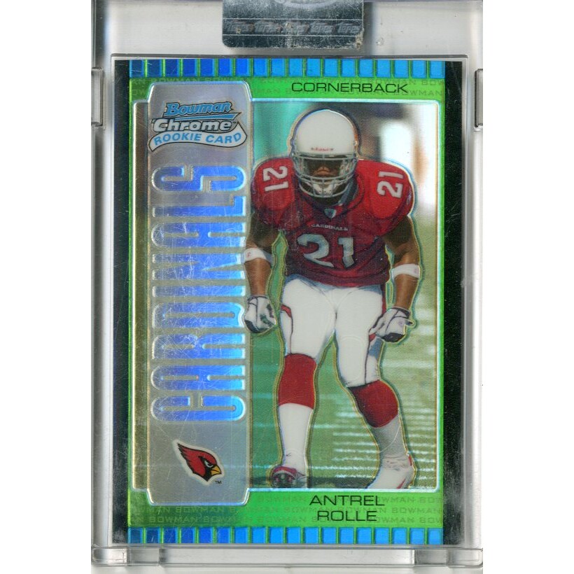 2005 Bowman Chrome Uncirculated Green Refractors #116 Antrel Rolle 2005 Bowman Chrome Uncirculated Green Refractors #116 Antrel Rolle