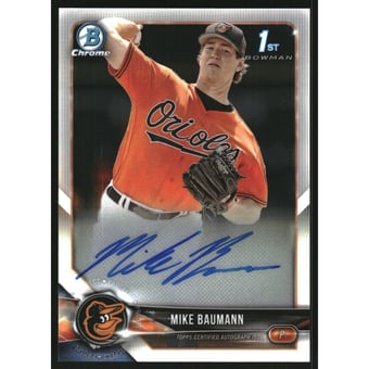 2018 Bowman Chrome Prospect Autographs #BCPAMB Mike Baumann