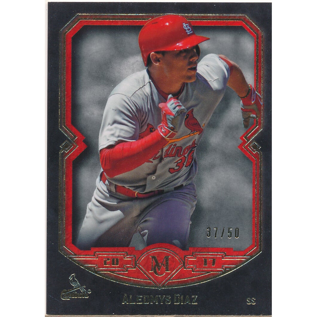 2017 Topps Museum Collection Red #26 Aledmys Diaz. rookie card picture