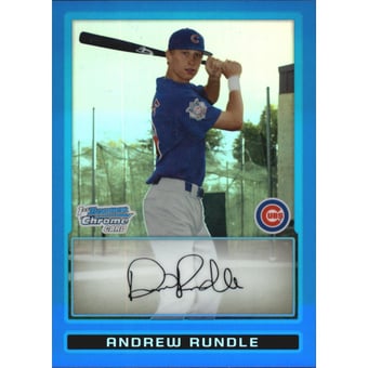 2009 Bowman Chrome Prospects Blue Refractors #BCP56 Andrew Rundle