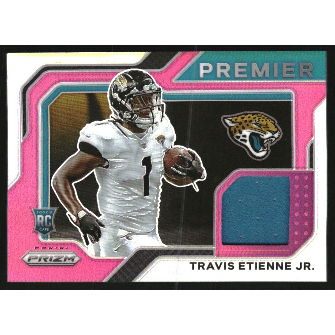 2021 Panini Prizm Premier Jerseys Pink #14 Travis Etienne Jr.