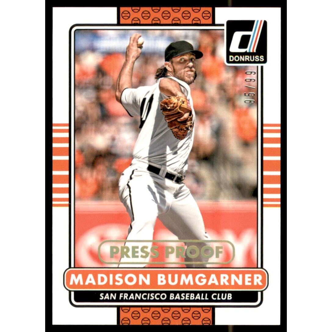2015 Donruss Press Proofs Gold #150 Madison Bumgarner. rookie card picture