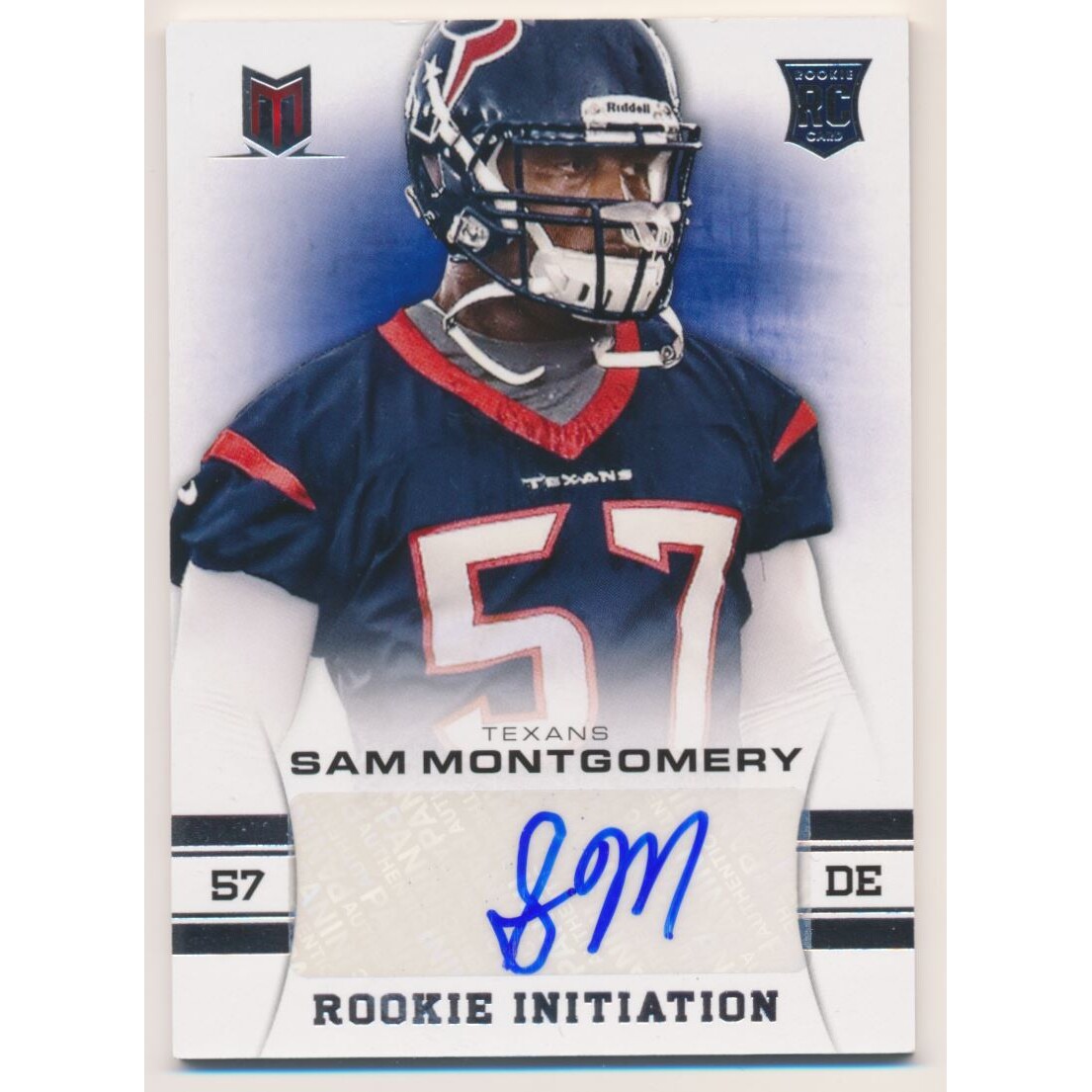 2013 Momentum Rookie Initiation Signatures #83 Sam Montgomery/299