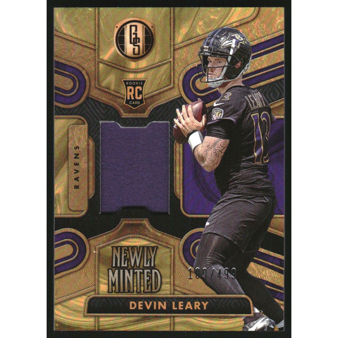 2024 Panini Gold Standard Newly Minted Memorabilia #40 Devin Leary. rookie card picture