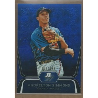 2012 Bowman Platinum Prospects Blue Refractors #BPP76 Andrelton Simmons