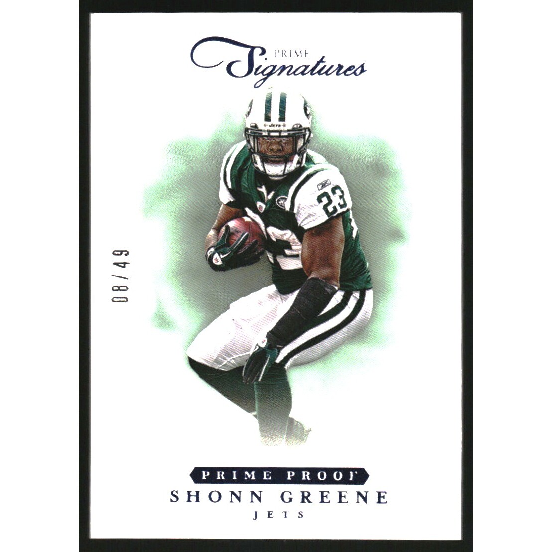 2012 Prime Signatures Prime Proof Blue #84 Shonn Greene