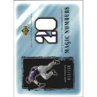 2001 Ultimate Collection Magic Numbers Game Jersey #MNLG Luis Gonzalez