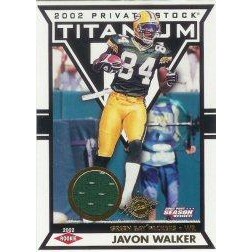 2002 Titanium Post Season #64 Javon Walker JSY RC