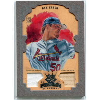 2004 Diamond Kings DK Materials Framed Silver #98 Dan Haren Bat-Jsy/50